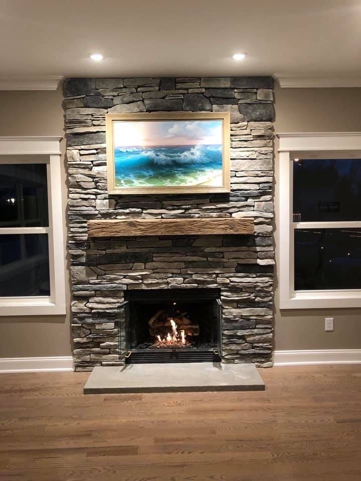 New Peterson Gas Log Conversion fireplace