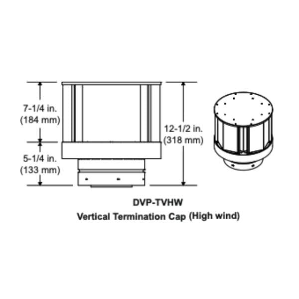 DVP-TVHW VERTICAL TERMINATION CAP
